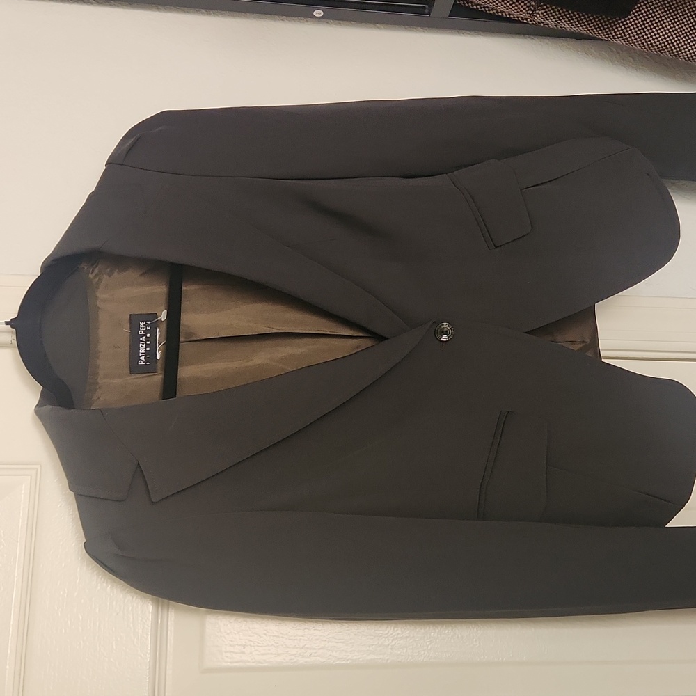 Patrizia Pepe Firenze Olive Green One Buttom Blazer Jacket - Picture 6 of 13
